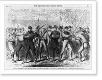 The War in America: Union troops attacking Confederate prisoners in the streets of Washington, Antique Wall Art