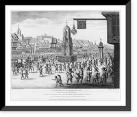 North eaft view of cheapside witht he cross and conduit, Vintage Print
