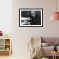William M. Mooney, 1870-1960, half-length portrait, seated at desk, facing left, Vintage Print