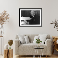 William M. Mooney, 1870-1960, half-length portrait, seated at desk, facing left, Vintage Print