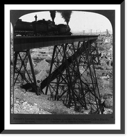 Nature's barriers are conquered by human genius - railway over Ca&ntilde;on Diablo, Arizona, Antique Poster