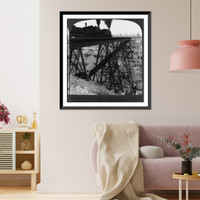 Nature's barriers are conquered by human genius - railway over Ca&ntilde;on Diablo, Arizona, Antique Poster