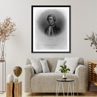 Historic Framed Print, [Samuel Hammond, 1757-1842, head-and-shoulders portrait, facing left],  17-7/8" x 21-7/8"