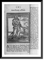 Historic Framed Print, [Anne Bonney with axe and unsheathed cutlass],  17-7/8" x 21-7/8"