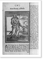 Historic Framed Print, [Anne Bonney with axe and unsheathed cutlass],  17-7/8" x 21-7/8"