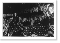 Herbert Hoover, half length, standing, facing right; making speech in N.Y.C, Vintage Print