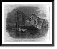 Historic Framed Print, Appearance of the Rebel Ram Albemarle,  October 31, 1862,  17-7/8" x 21-7/8"