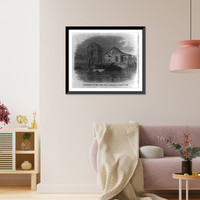 Historic Framed Print, Appearance of the Rebel Ram Albemarle,  October 31, 1862,  17-7/8" x 21-7/8"