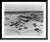 Historic Framed Print, [Aerial view of dedication of San Juan's Isle Verde airport, Puerto Rico],  17-7/8" x 21-7/8"