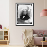 Duff Green, 1791-1875, head-and-shoulders portrait, facing left, Vintage Print