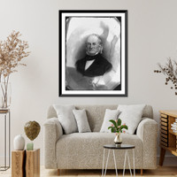 Duff Green, 1791-1875, head-and-shoulders portrait, facing left, Vintage Print
