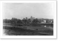 Historic Framed Print, [Gold Coast, British West Africa, Elmina, view across lagoon],  17-7/8" x 21-7/8"