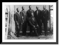 Historic Framed Print, [Liberia, West Africa: Group of six representative Liberians],  17-7/8" x 21-7/8"