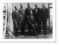 Historic Framed Print, [Liberia, West Africa: Group of six representative Liberians],  17-7/8" x 21-7/8"
