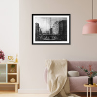 Proposed arcade railway, Wall Street, New York City, 1869, Vintage Wall Art