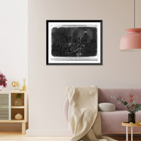 Historic Framed Print, Entry of Major [Robert] Anderson's command into Fort Sumter on Christmas Night, 1860,  17-7/8" x 21-7/8"