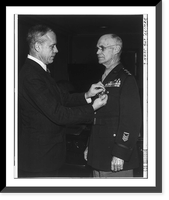 John Lesesne DeWitt, 1880- , half-length portrait, standing, facing left, receiving second Oak Leaf Cluster from Secretary of War Robert P. Patterson, Historic Reproduction