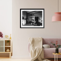 Historic Framed Print, [West Point: Cadets' room in barracks],  17-7/8" x 21-7/8"