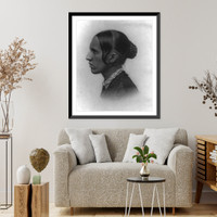 Caroline Wells (Healey) Dall, 1822-1912, head-and-shoulders portrait, left profile, Vintage Poster