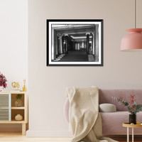 Historic Framed Print, [Stoneleigh Courts Apartments, Connecticut Ave., N.W., Washington, D.C. - general view of lobby,  17-7/8" x 21-7/8"
