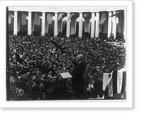 Historic Framed Print, [Warren G. Harding making a Memorial Day address at Arlington National Cemetery],  17-7/8" x 21-7/8"