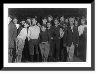Name: A few of the workers on night shift, Cumberland Glass Works, Bridgeton, N.J. One boy is 13 years old. Nov. 15, 1909. Location: Bridgeton, New Jersey, Antique Poster