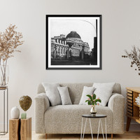 The Capitol in 1851, Washington, D.C. showing wing extension, Antique Poster
