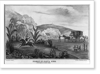 Flight of Santa Anna. At the Battle of Cerro Gordo.lith. & pub. by R. Magee, Antique Wall Art