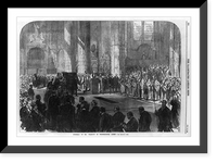 Historic Framed Print, Funeral of Mr. [George] Peabody in Westminster Abbey,  17-7/8" x 21-7/8"