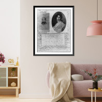 Composite photo of a photo of Frances K. Allan and a halftone reproduction of a painting of Rosalie Poe, Edgar Allan Poe's foster mother and sister, Vintage Poster