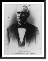 Thomas Mellon, 1813-1908, head and shoulders, facing left, in his seventy-second year, Vintage Wall Art
