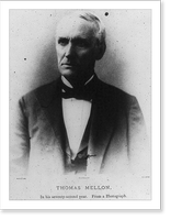 Thomas Mellon, 1813-1908, head and shoulders, facing left, in his seventy-second year, Vintage Wall Art