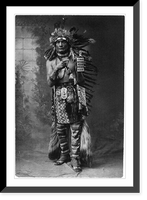 Historic Framed Print, Charles DeFate as Indian Chief,  17-7/8" x 21-7/8"