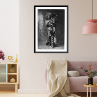 Historic Framed Print, Charles DeFate as Indian Chief,  17-7/8" x 21-7/8"
