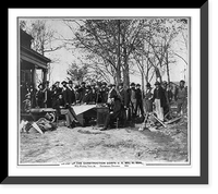 Group of the Construction Corps U.S. Mil. R. Rds., with working tools, etc., Chattanooga, Tennessee, Historic Print