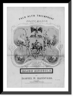 Historic Framed Print, Palo Alto Triumphant - Grand March...to the memory of the late Major Ringgold,  17-7/8" x 21-7/8"