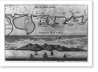 Historic Framed Print, View of the Road in Sierra Leone Bay,  17-7/8" x 21-7/8"