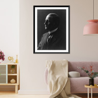 Historic Framed Print, [James Freeman Curtis, 1878-1952, head-and-shoulders portrait, facing left],  17-7/8" x 21-7/8"