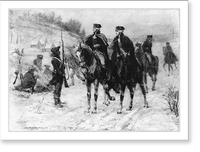 Washington sees the bloody footprints in the snow, Historic Reproduction