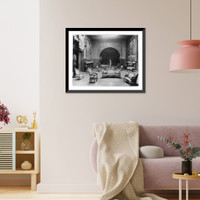 Historic Framed Print, [Interiors of John R. McLean House, 1500 I St., N.W., Washington, D.C. - music room from staircase],  17-7/8" x 21-7/8"