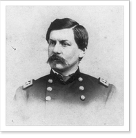 George Brinton McClellan, 1826-1885; head and shoulders portrait, facing left; in uniform, Antique Poster