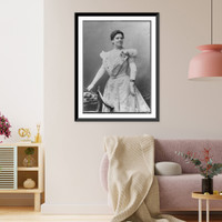 Historic Framed Print, [Ernestine Schumann-Heink, 1861-1936, three-quarters length portrait, standing, facing right],  17-7/8" x 21-7/8"