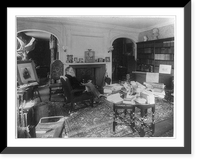 Historic Framed Print, [James Russell Lowell, 1819-1891; full length, facing right, seated in room],  17-7/8" x 21-7/8"