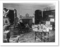 Historic Framed Print, [James Russell Lowell, 1819-1891; full length, facing right, seated in room],  17-7/8" x 21-7/8"