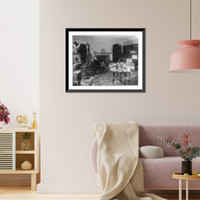 Historic Framed Print, [James Russell Lowell, 1819-1891; full length, facing right, seated in room],  17-7/8" x 21-7/8"