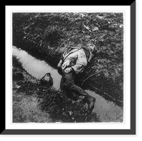 German corpse in water-filled trench. Belgium. ca. 1917, Vintage Poster
