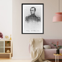 John Eillis Wool, 1784-1869, head and shoulders portrait, facing left; in uniform, Antique Poster
