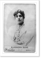 Historic Framed Print, [Eleonora Duse, 1858-1924, half-length portrait, facing left],  17-7/8" x 21-7/8"