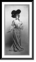 Lillian Russell, 1861-1922, full length, standing, facing left; in elegant gown, Antique Print