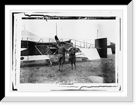 Historic Framed Print, Army aeroplane - war games Lt. Giger, 8/10/12,  17-7/8" x 21-7/8"
